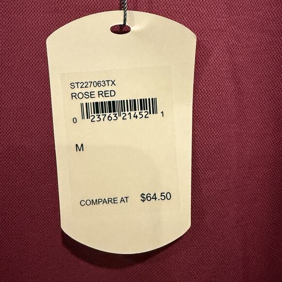 Tommy Bahama Men's Medium Performance Crew Neck T-Shirt Rose Red Cotton NWT - Picture 6 of 8